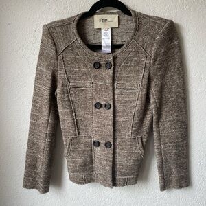 Brown Double-Breasted Women's Jacket